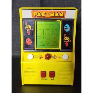 Pac Man Hand Held Mini Arcade Style Video Game Bandai Namco Joystick Retro Works